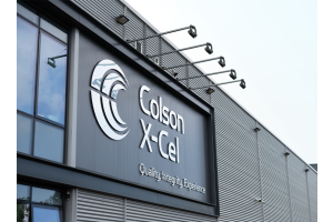 Colson X-Cel sign outside their factory in Rotherham