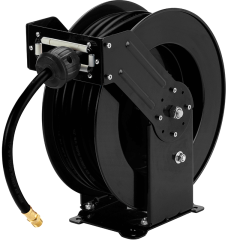 Steel Hose Reel, Air Hose, Dual Arm, 15m of 1/2" Hose, 1/2" Fittings
