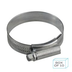 JC3550 Jubilee Hose Clip Size 2A (35-50mm) Mild Steel Zinc Plated (Supplied in Box of 10)